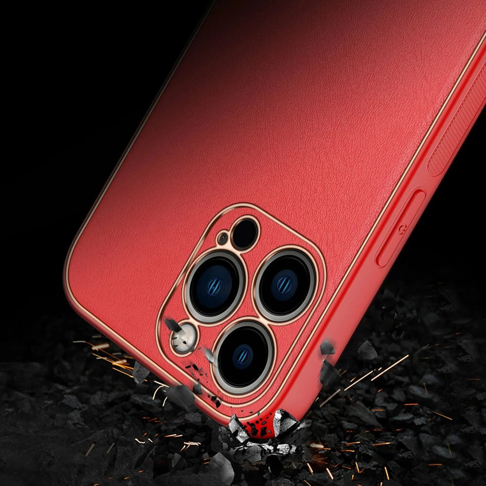 Mbështjellës Dux Ducis Yolo për iPhone 13 Pro, TPU+PU lëkurë, Kuq