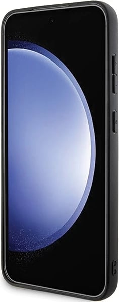 Mbështjellës BMW BMHCS24M23RCGPK Signature Leather Crossing Lines Pattern për Samsung Galaxy S24+ S926, i zi