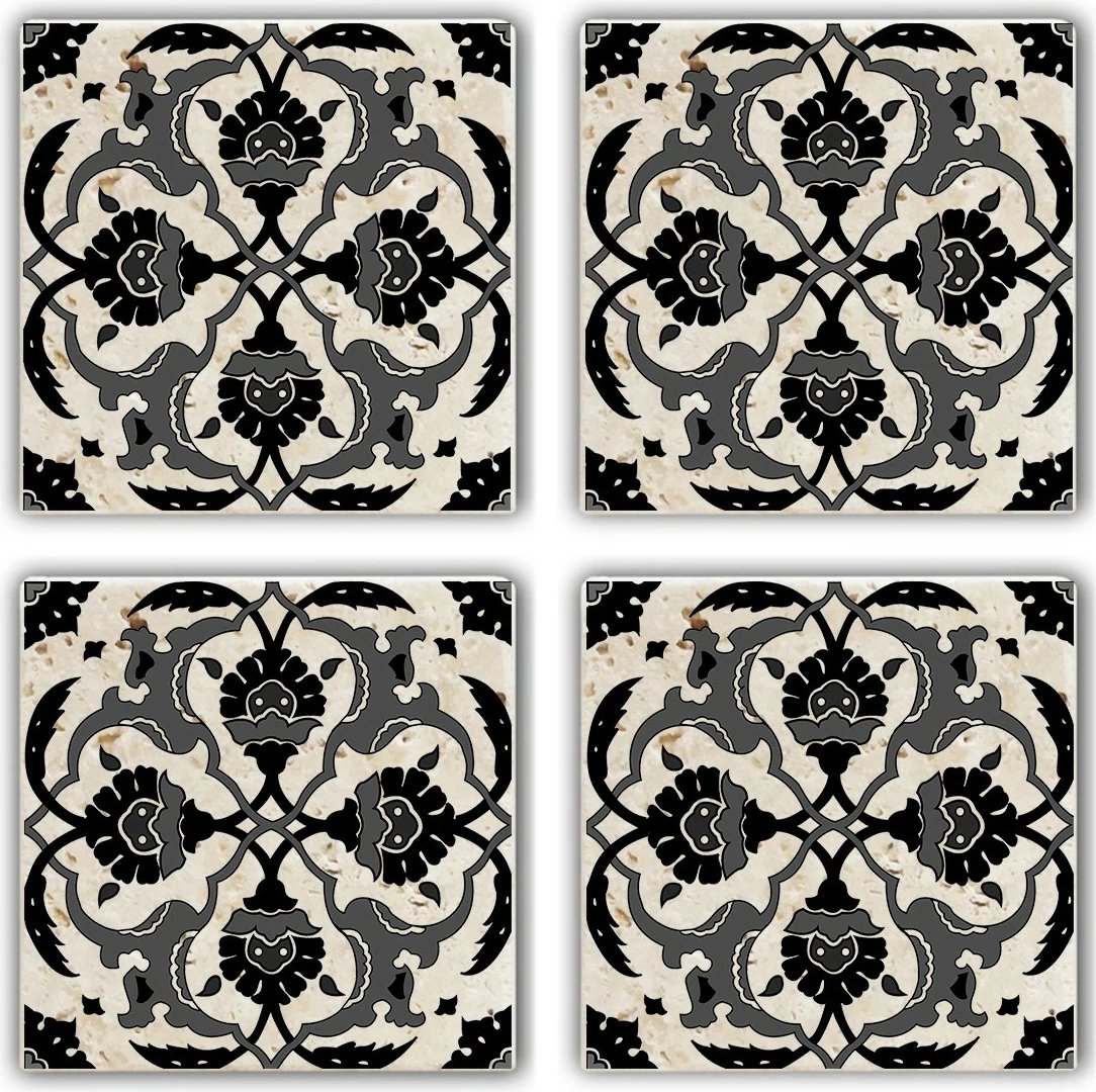 Set 4 copë mbajtëse gotash prej guri natyral, Hermia, TBA368883724