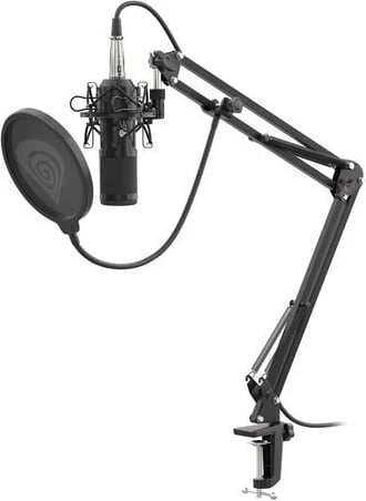 Mikrofoni profesional për streaming Genesis, i zi