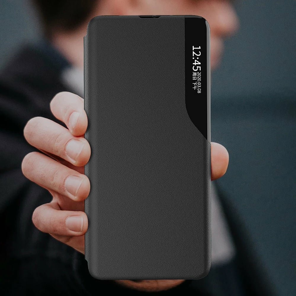 Mbështjellës Hurtel Eco Leather View Case për Xiaomi Redmi Note 11 Pro+ 5G / 11 Pro 5G / Mi 11i HyperCharge / Poco X4 NFC 5G, kaltër
