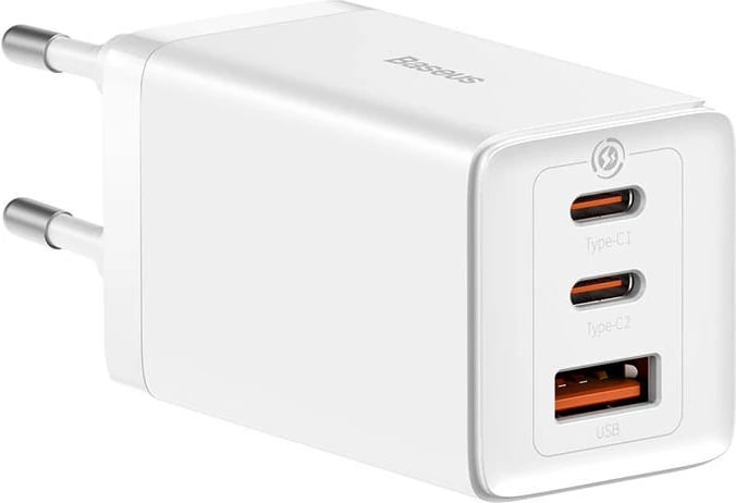 Karikues muri Baseus GaN5 Pro, 65W, 2x USB-C + USB, i bardhë