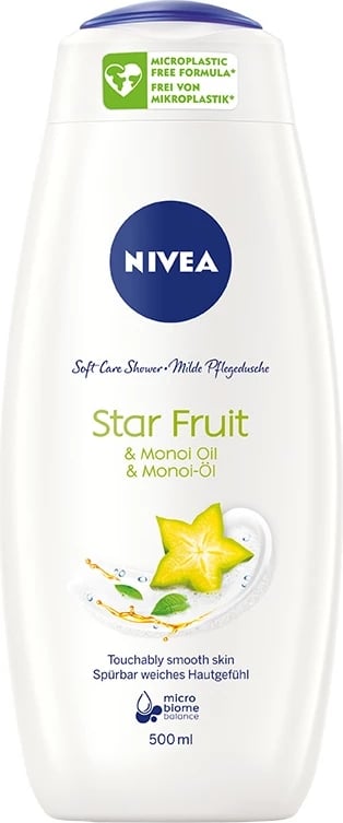 Xhel dushi për femra Nivea Star Fruit & Monoi Oil Soft Care 500ml