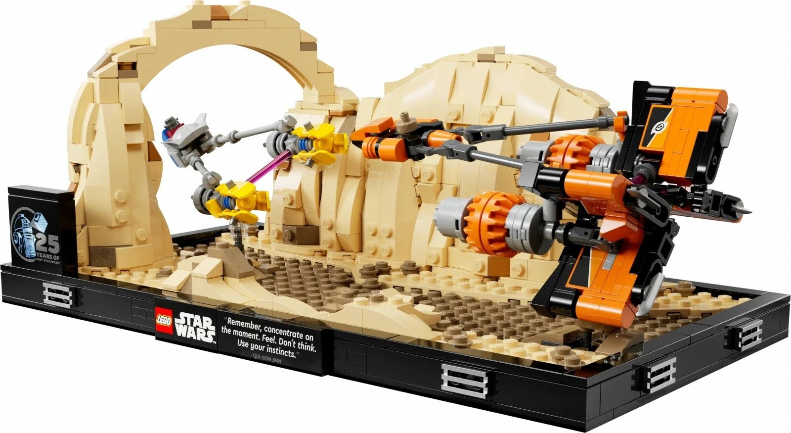 Set ndërtimi LEGO Star Wars Diorama 75380 Mos Espa Racer Race, 718 pjesë, për të rritur