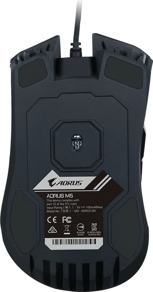 Maus Gigabyte Aorus M5, USB, 16000 DPI, i zi, RGB