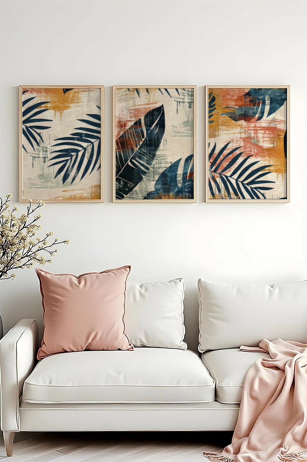 Pikturë dekorative me kornizë MDF (3 copë), Wallity, Huhu468, 20x30cm