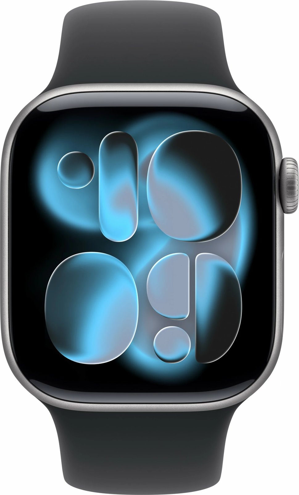 Smartwatch Apple Watch S11, 42mm, alumini, Space Grau, rrip sportiv i zi S/M