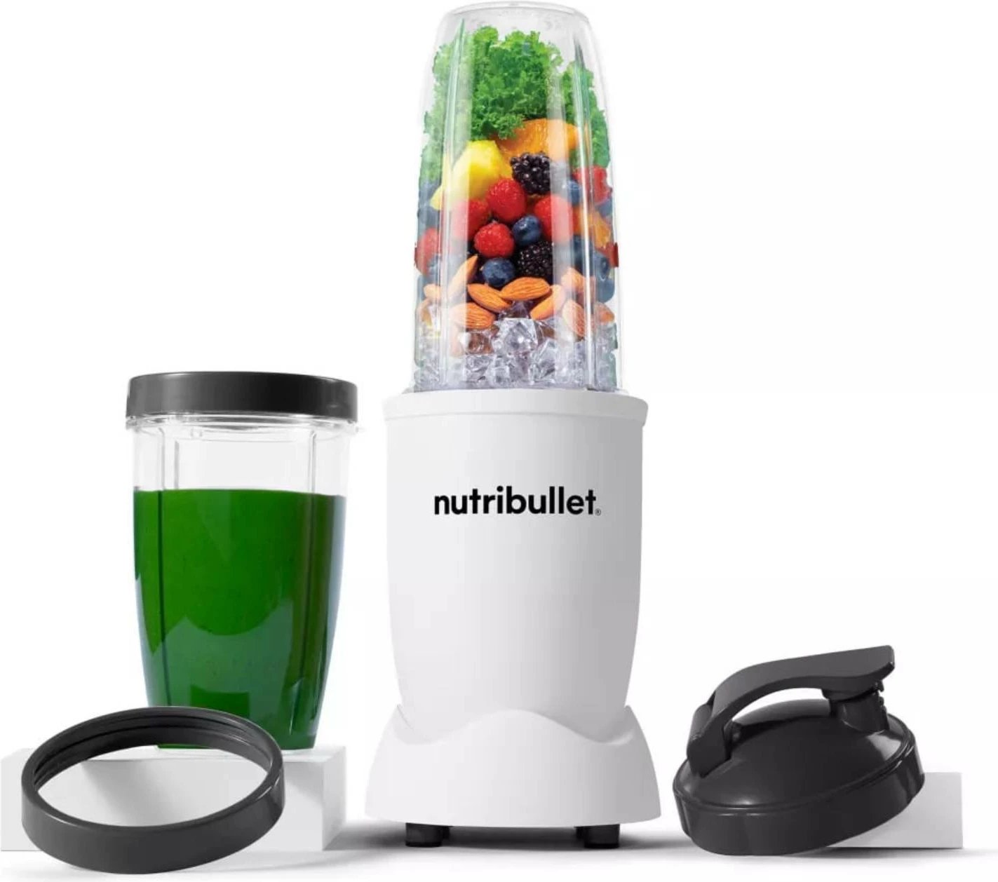 Blender, NutriBullet, NB907MAW PRO, 900W 946 ml, i bardhë, set me 2 gota dhe kapak To-Go