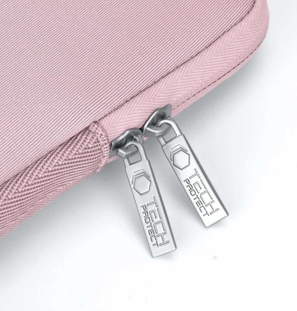 Kasë laptopi Tech-Protect NeoSlim 15-16", set me çantë për aksesorë, Rozë