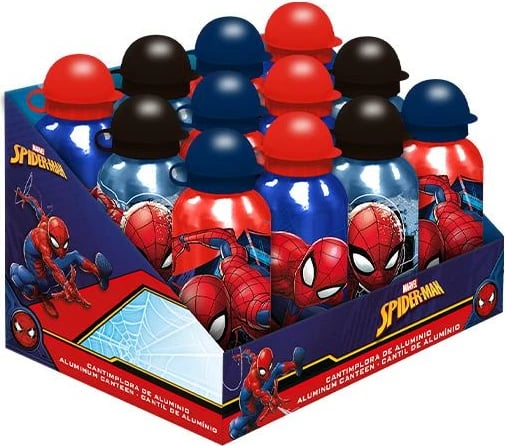 Shishe uji alumini EUROSWAN Spiderman 500ml, dizajne të ndryshme