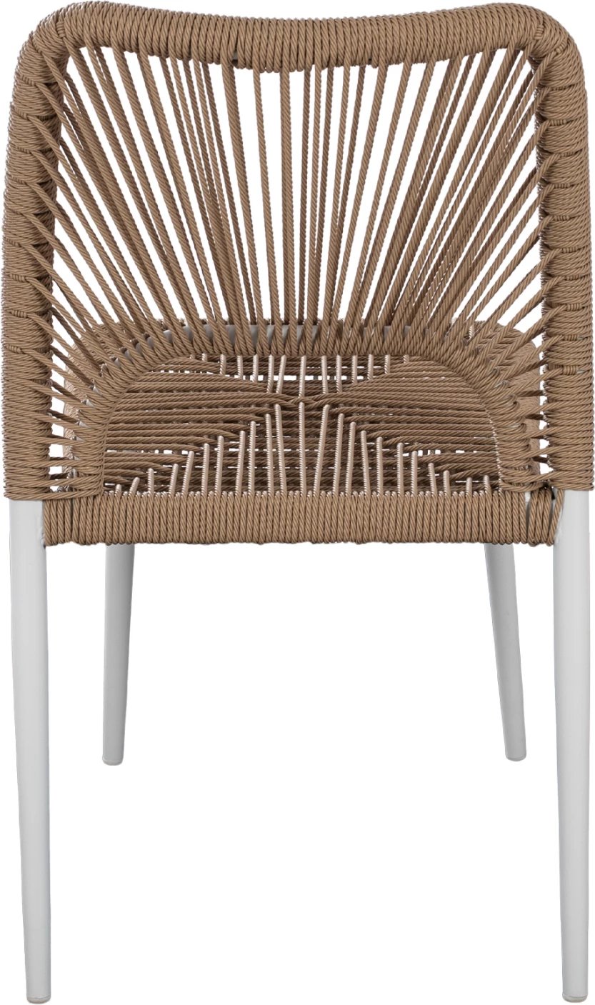 Karrige alumini e bardhë me litar PE bezhë FH5770.01 45x63x82 cm