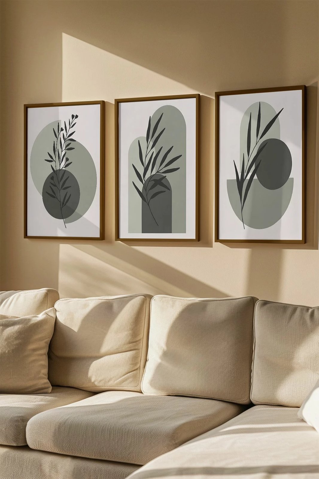 Pikturë dekorative me kornizë (3 copë), Wallity, Artvmodel36-Kahve