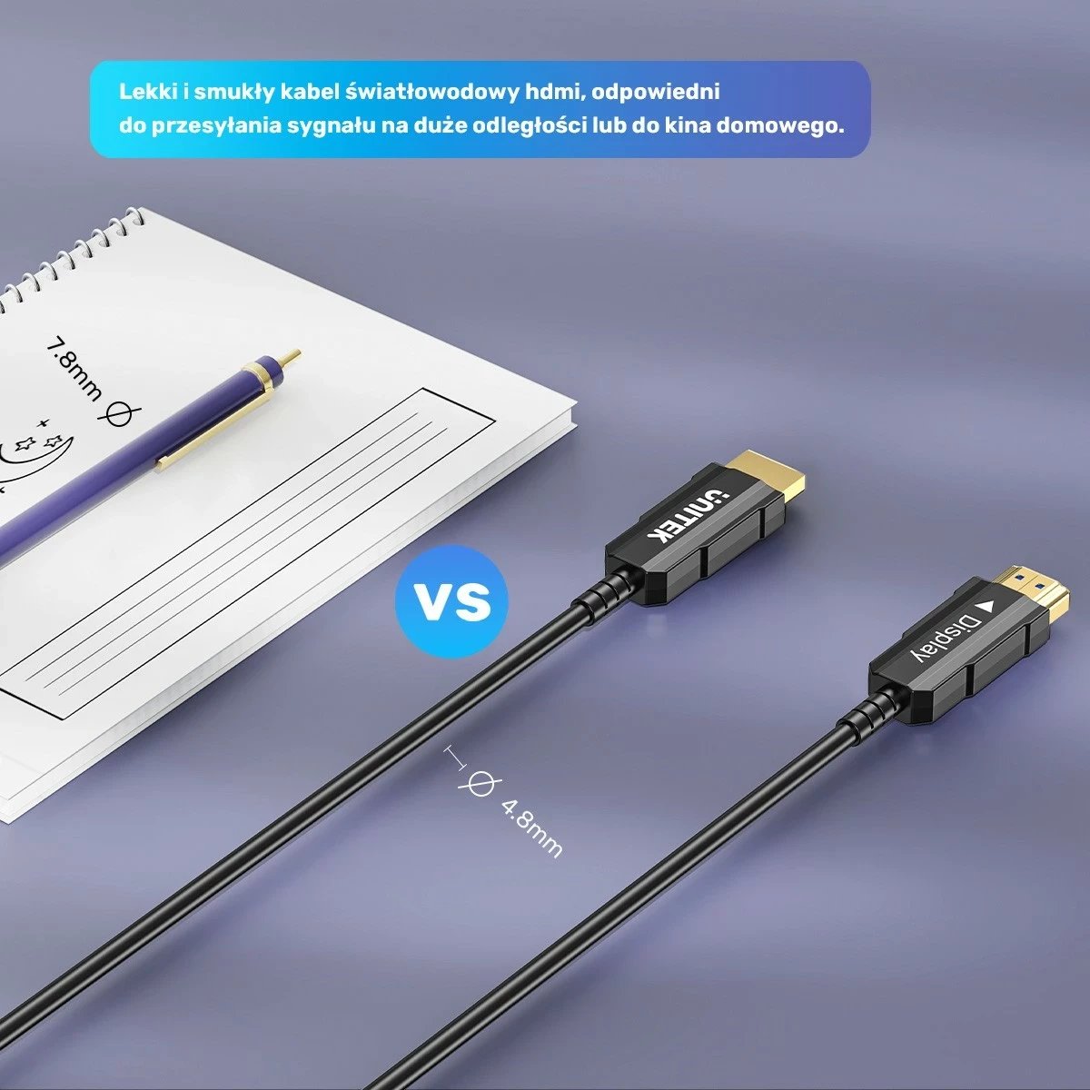 Kabel HDMI optik Unitek 2.0, 12m, 4K 60Hz, i zi