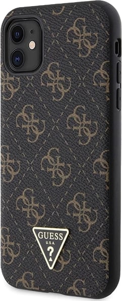 Mbështjellës Guess 4G Triangle Metal Logo për iPhone 11 / XR, i zi Mbështjellës Guess 4G Triangle Metal Logo për iPhone 11 / XR, i zi