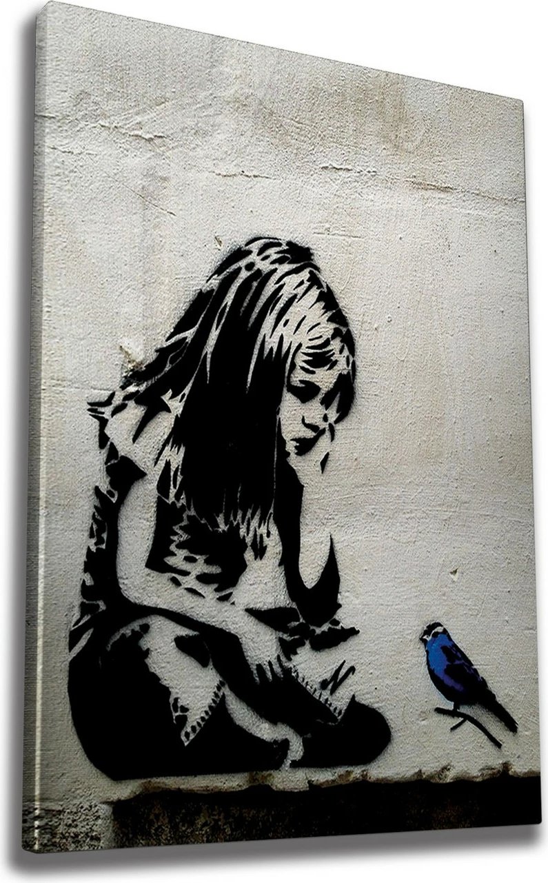 Pikturë dekorative në kanavacë, Banksy, shumëngjyrëshe, WY49, 50x70cm