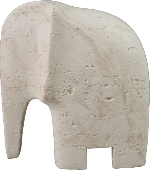 Dekor elefant, polirezine, bezhë, 16.5x9x18cm