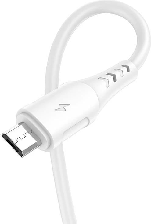 Kabllo USB në Micro USB Vipfan X12MK, 1m, 3A, Bardhë