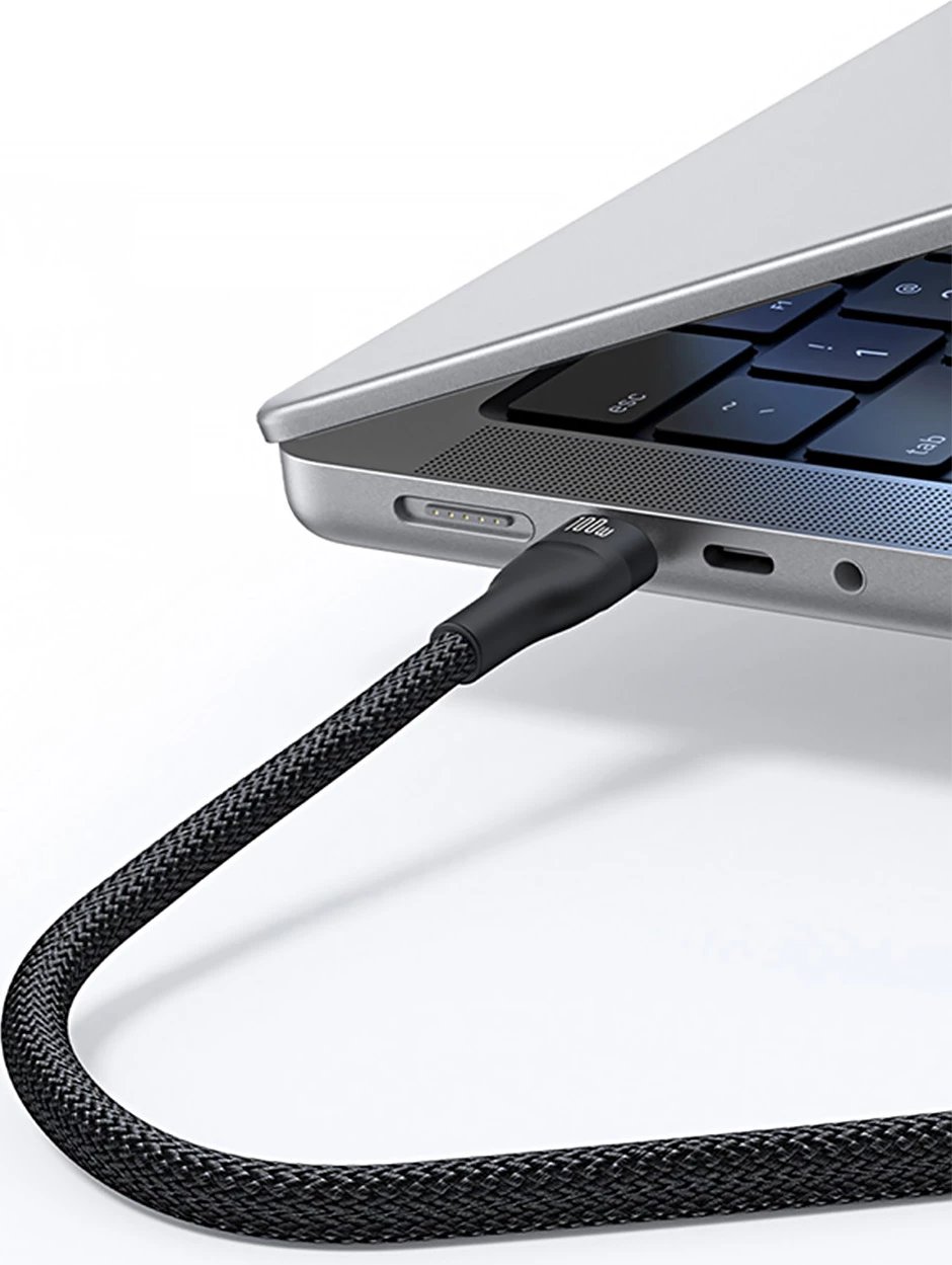 Kabllo 3-në-1 Baseus Flash Series 3, 100W, USB-C në USB-C+USB-C+Lightning, 1.5m, e zezë Kabllo 3-në-1 Baseus Flash Series 3, 100W, USB-C në USB-C+USB-C+Lightning, 1.5m, e zezë