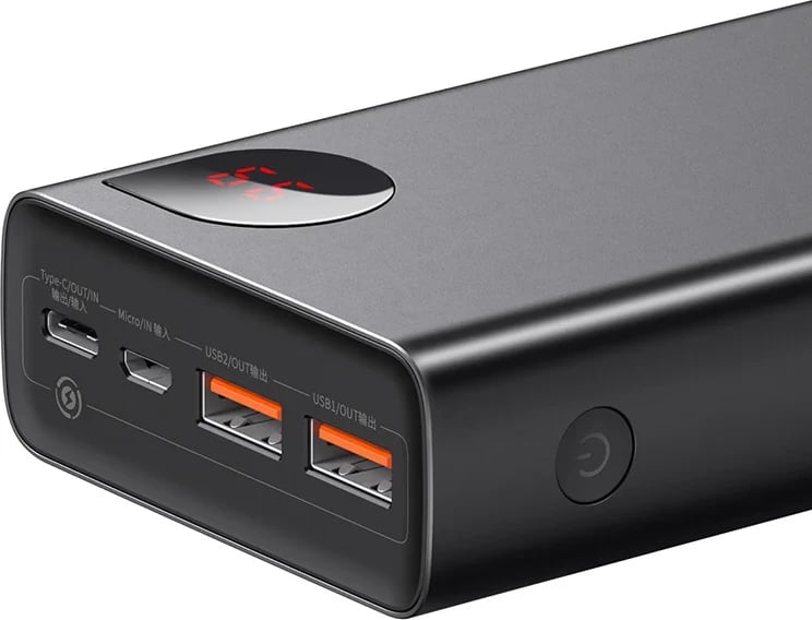 Powerbank Baseus Adaman Metal PPIMDA-D01, 20000mAh, 65W, e zezë