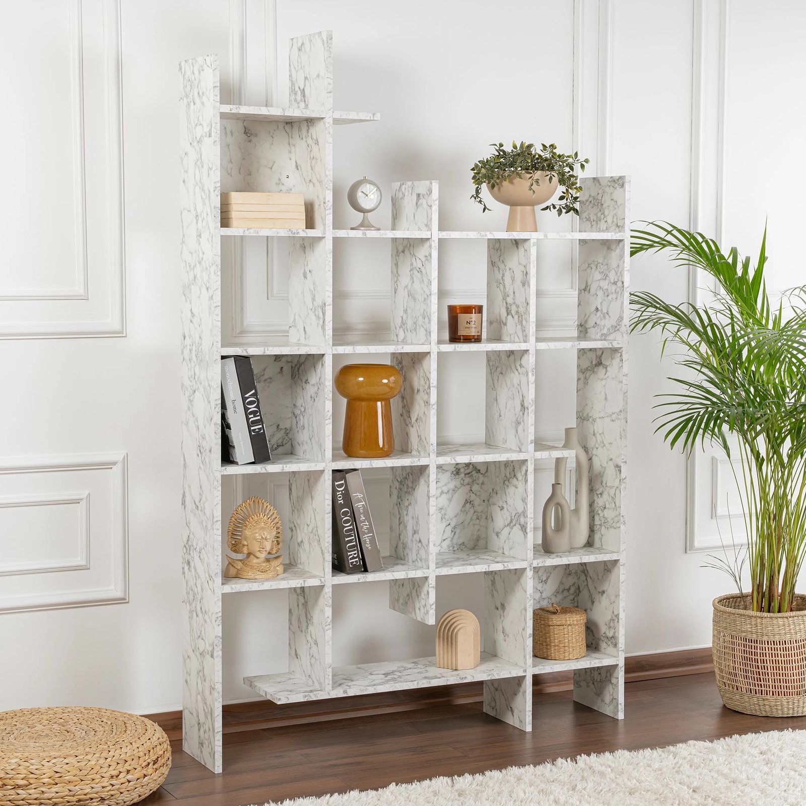 Raft librash Carrara Marble, Skye Decor, 122x188x25.5cm