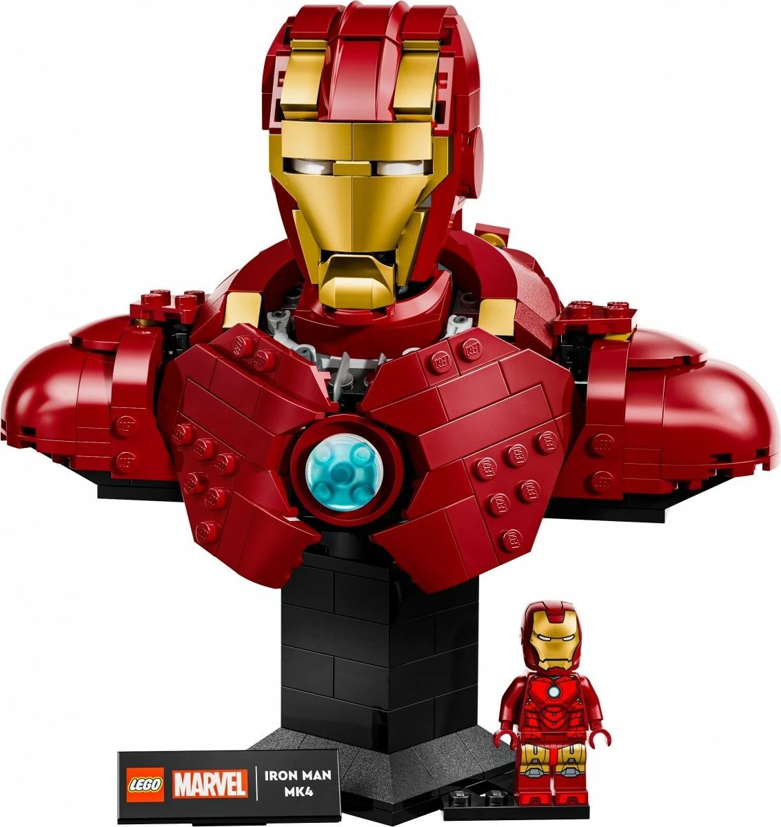 Set ndërtimi LEGO Marvel Super Heroes Iron Man Bust MK4, 436 pjesë, e kuqe/e artë