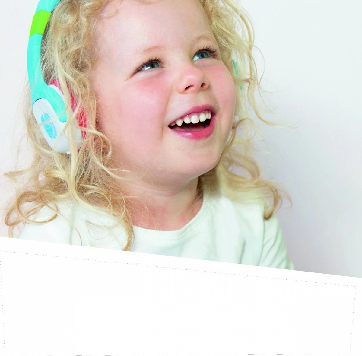 Kufje pa tela, TechniSat, TECHNIFANT Hörchen BT 0001/9103, Bluetooth 5.0, 10 orë bateri, volum i kufizuar 85 dB, për fëmijë, blu