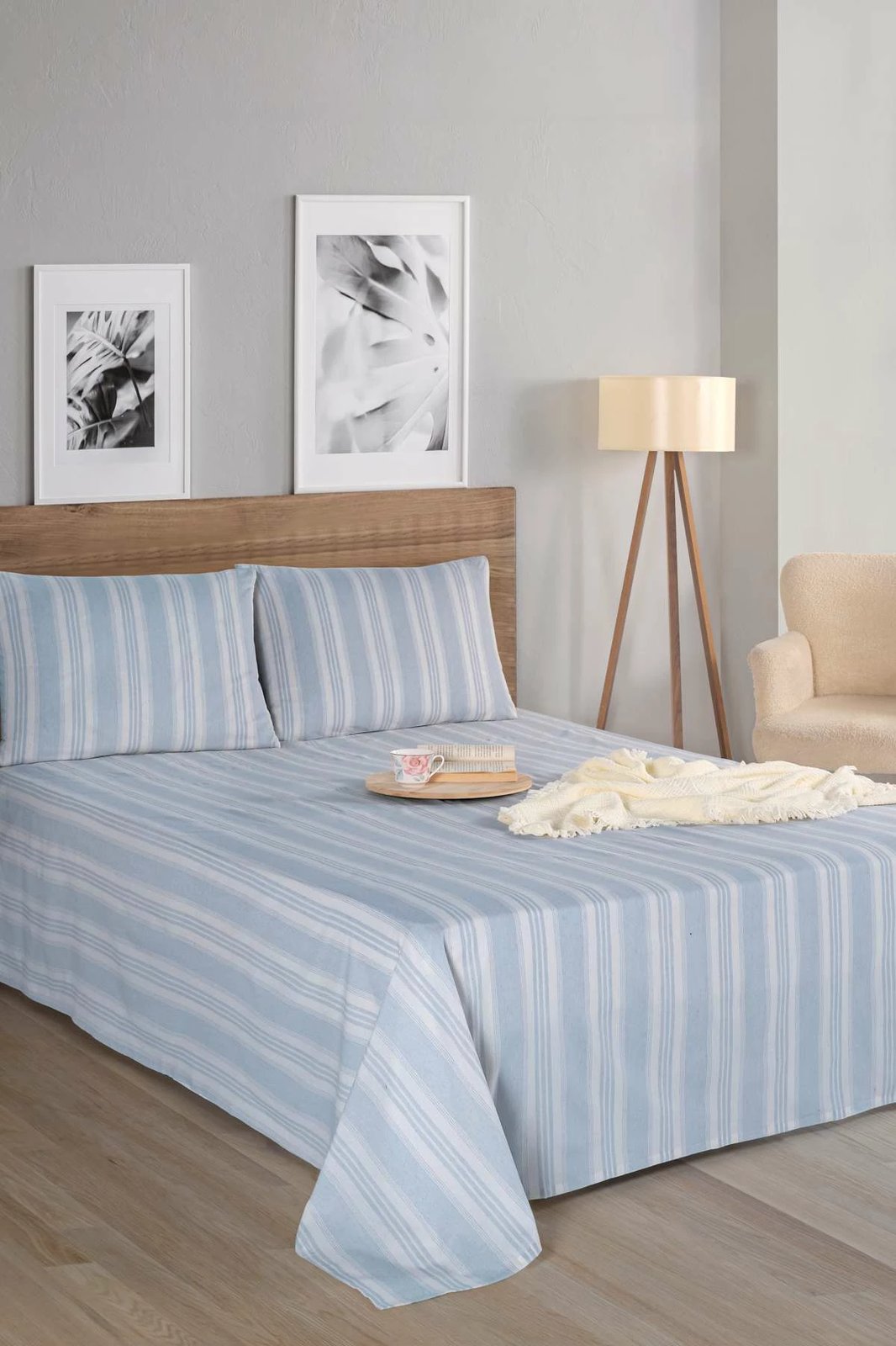 Set çarçafësh dopio, L'essentiel, ngjyrë gri, Soft Line