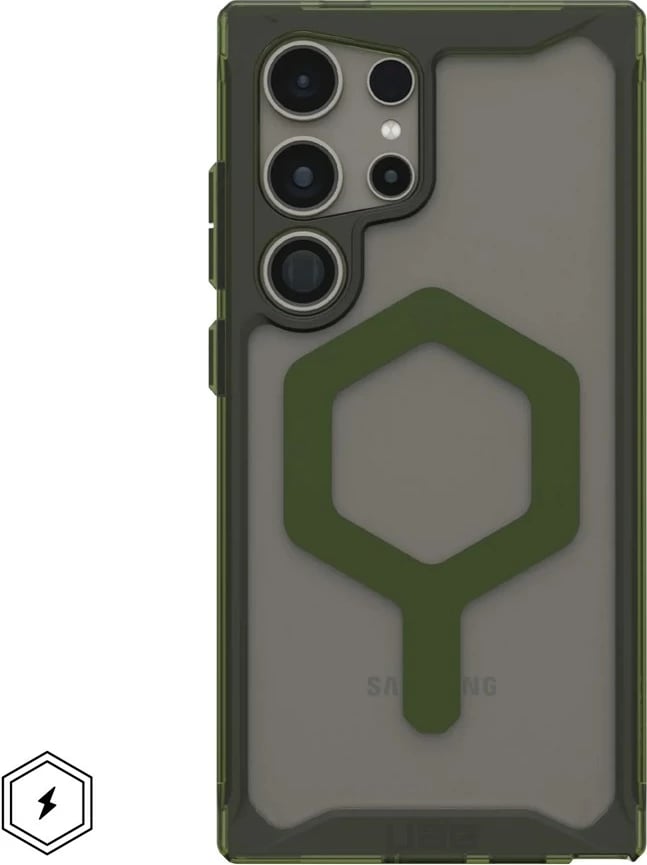 Mbështjellës Urban Armor Gear Plyo PRO për Samsung, 6.8", TPU, Olive/Transparent