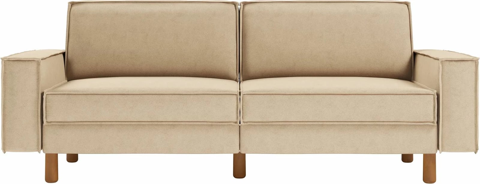 Divan treshe, ngjyrë rëre, këmbë druri arre, Atelier del Sofa, Sparrow 3