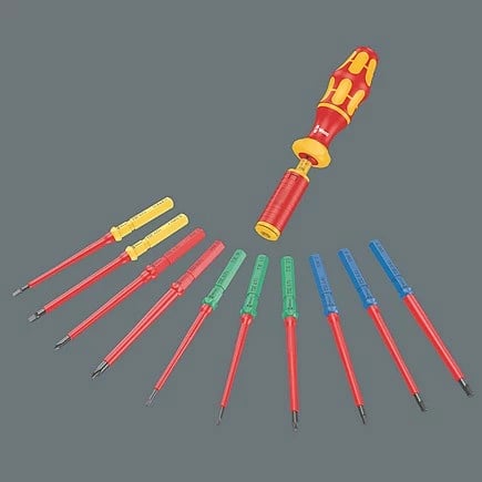 Set kaçavidash Wera 15 copë, me kufizues torku, me kasë tekstili, zi