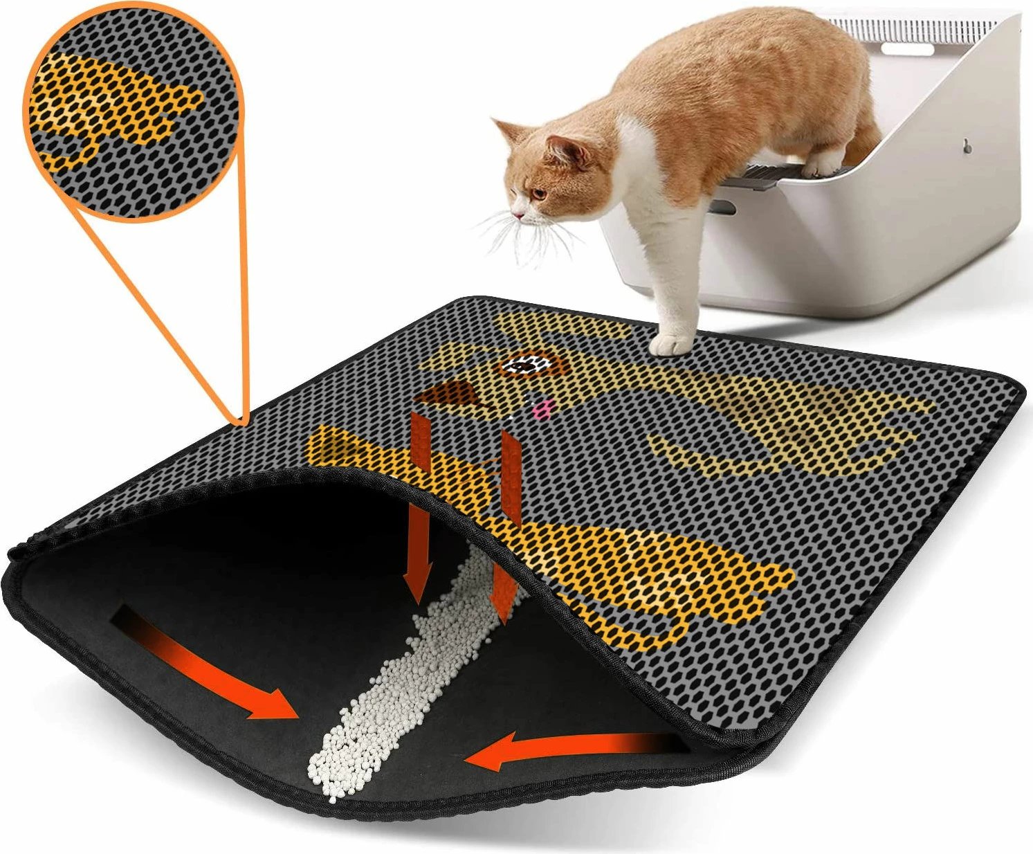 Tapet për rërë mace, shumëngjyrësh, Nrszn0230