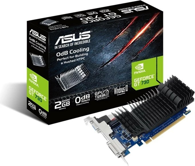 Kartelë grafike Asus GeForce GT 730, 2GB DDR5, ftohje pasive