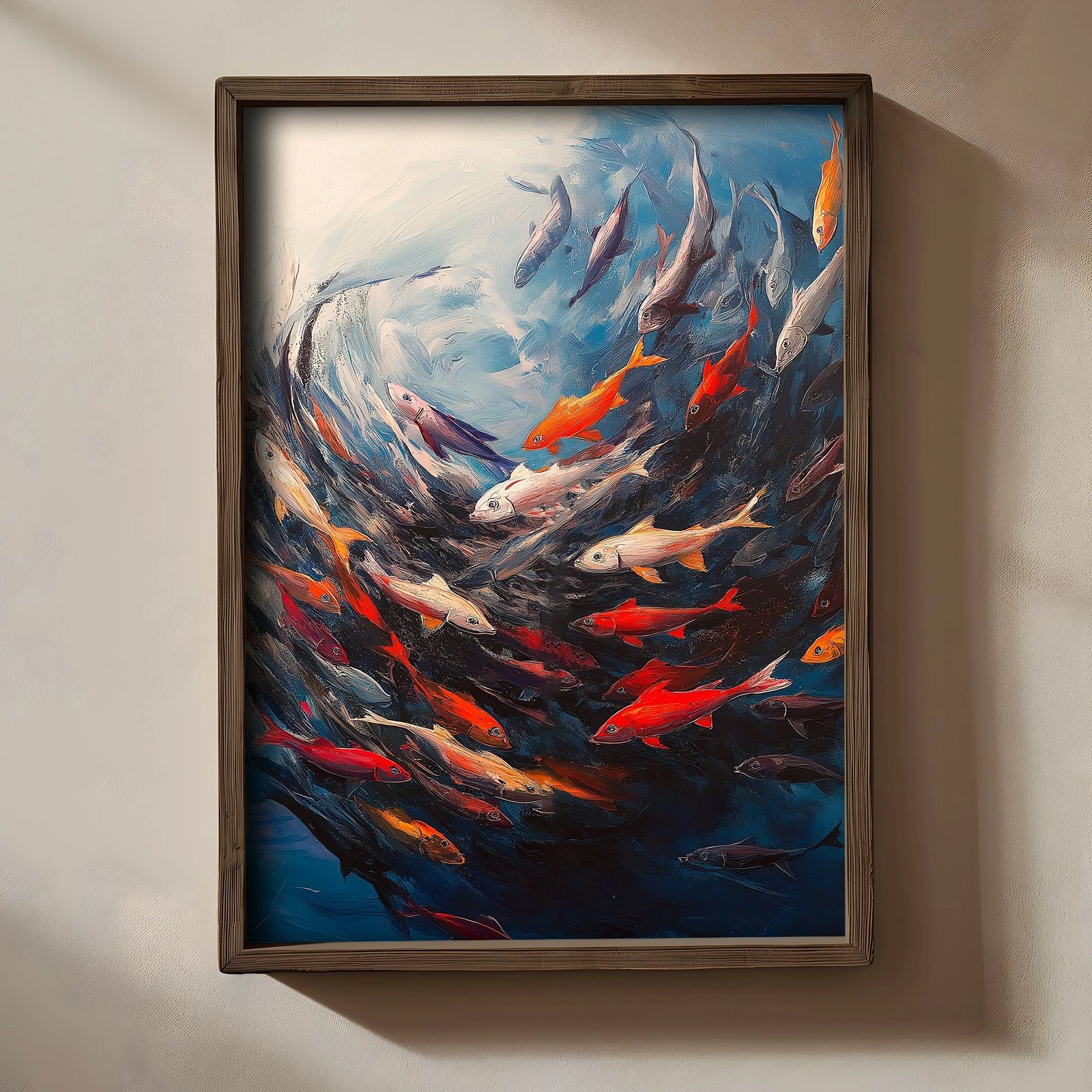 Pikturë dekorative me kornizë MDF, Wallity, TUN063-XL, shumëngjyrëshe, 50x70x3.5cm