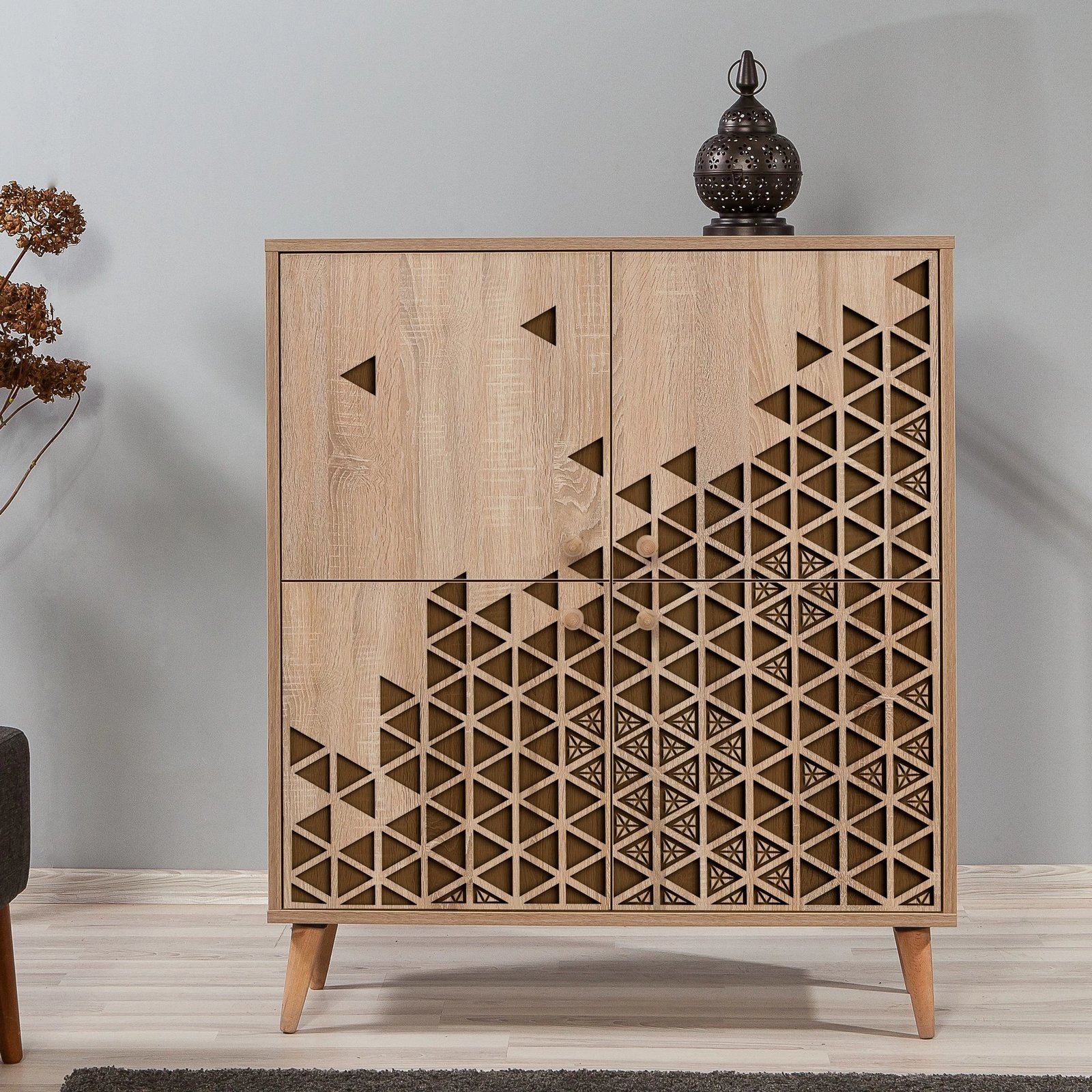 Dollap shumëpërdorimësh Multilux-124, ngjyrë lisi Sonoma