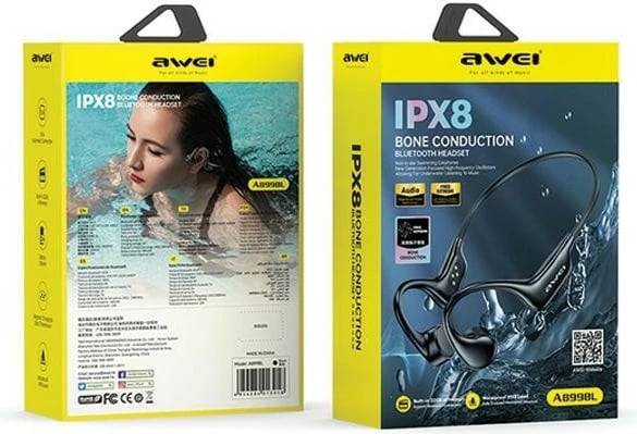 Kufje Bluetooth AWEI A899BL bone conduction, të zeza