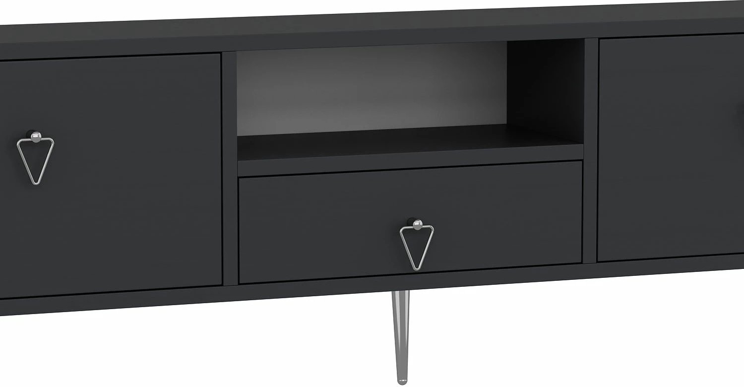 Komodë TV Skye Decor, anthracite, silver, 1306-DROP-1