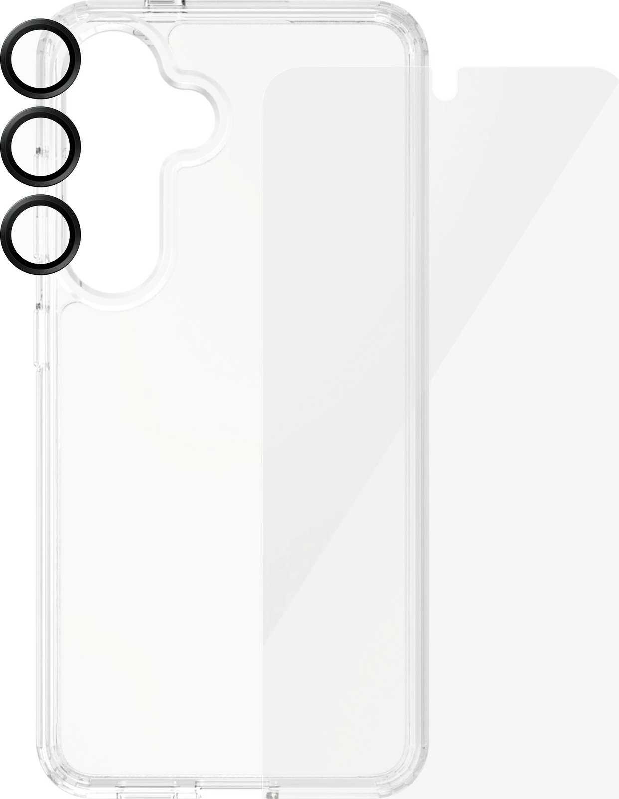 Mbështjellës PanzerGlass 3-in-1 për Samsung Galaxy S24 Ultra-Wide Fit transparent
