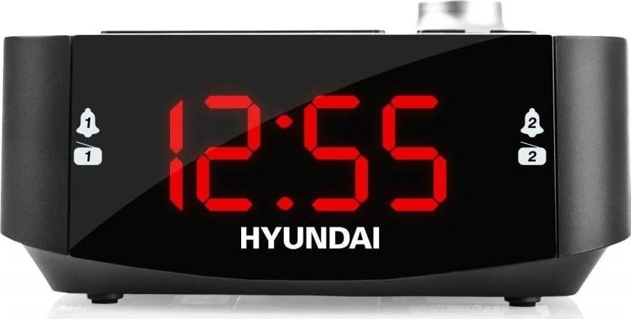 Radio me alarm Hyundai RAC201PLLBR, ngjyrë e zezë