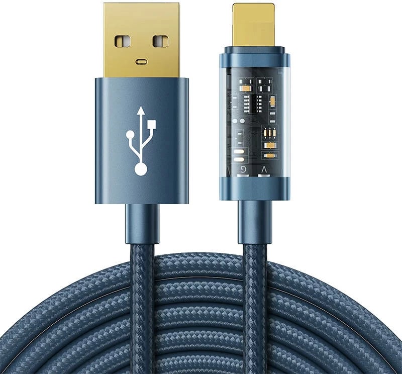 Kabllo të dhënash Joyroom S-UL012A20, USB-A në Lightning, 2m, Kaltër