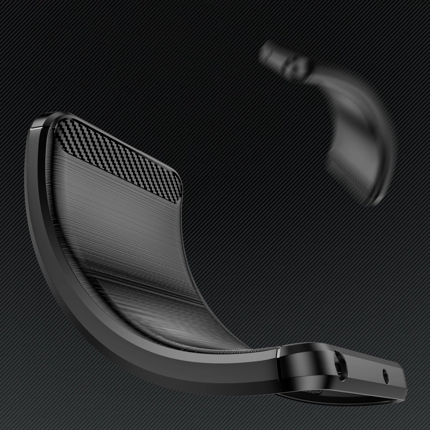 Mbështjellës Hurtel Carbon Case për Samsung Galaxy S24+, TPU, i zi