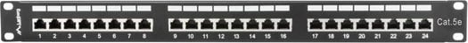 Patch panel Lanberg PPS5-1024-B, 24 porta, CAT 5e, 1U, i zi