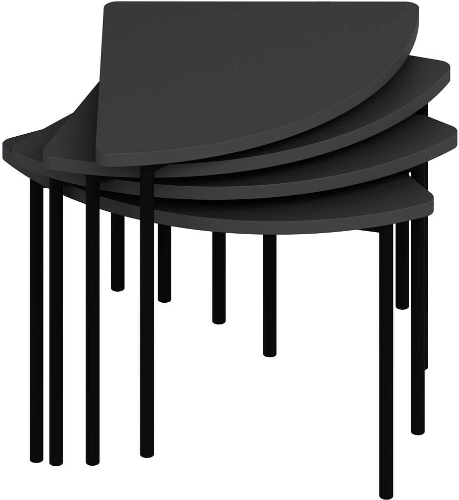 Set tavolinash kafeje Hanah Home, Emma - 8919, ngjyrë antracit