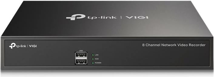 Regjistrues video rrjeti TP-Link VIGI NVR1008H 8 kanale deri 5 MP playback i sinkronizuar 4 kamera 1x SATA deri 10 TB 100 Mbps, e zezë