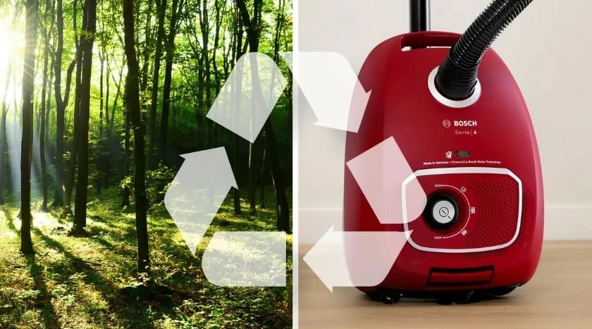 Fshesë me korrent me qese, Bosch BGB41RD3H, 600 W, 4 L, HEPA, rreze 11 m, e kuqe/zezë