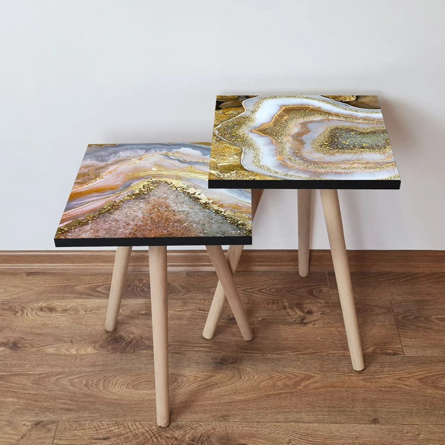 Set tavolina të vendosshme, shumëngjyrëshe, Skye Decor, 2 copë, 2Shp416