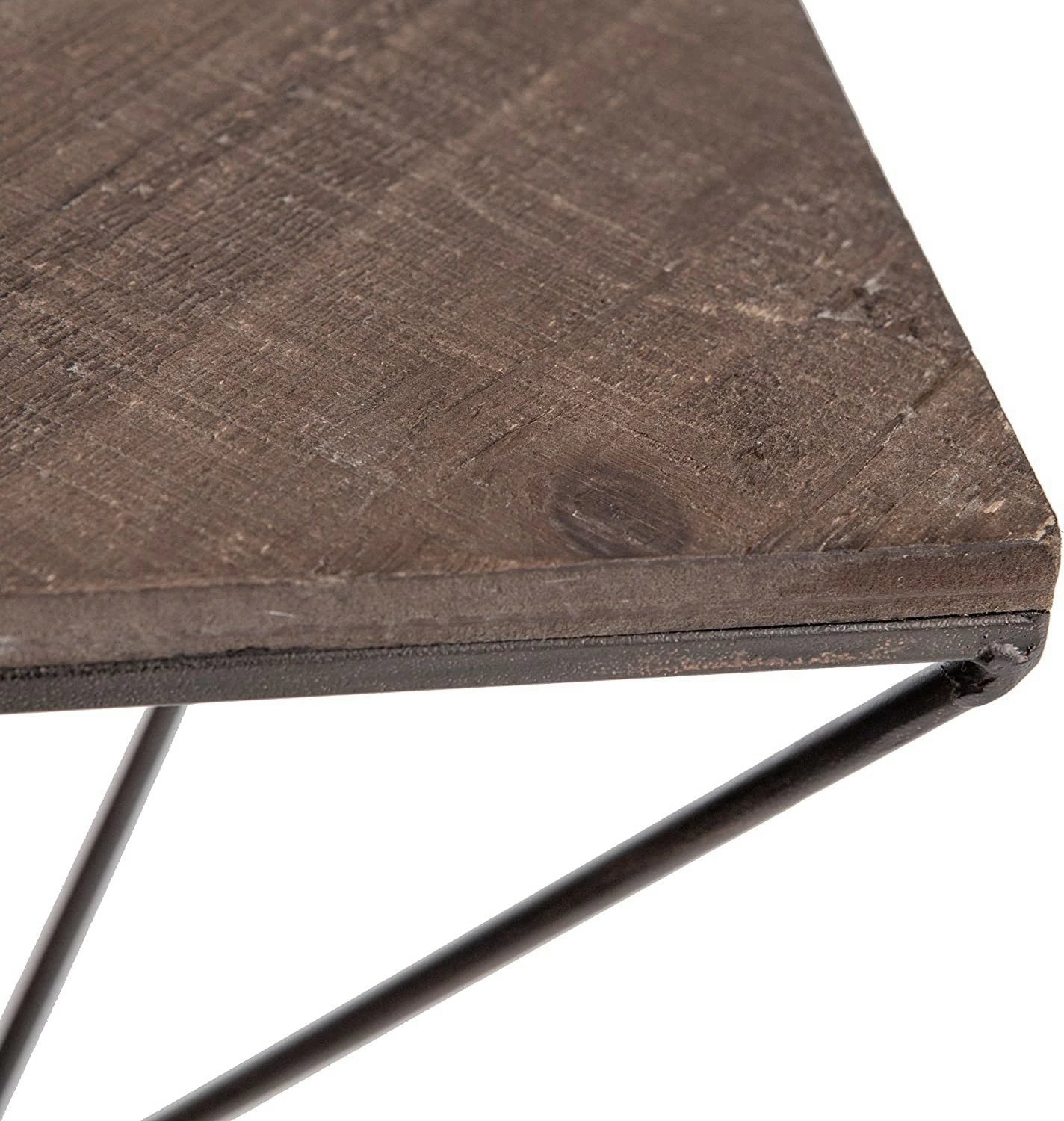 Raft dekorativ prej druri për mur, ngjyrë arre dhe e zezë, Hanah Home, Wr045