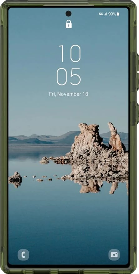 Mbështjellës Urban Armor Gear Plyo PRO për Samsung, 6.8", TPU, Olive/Transparent