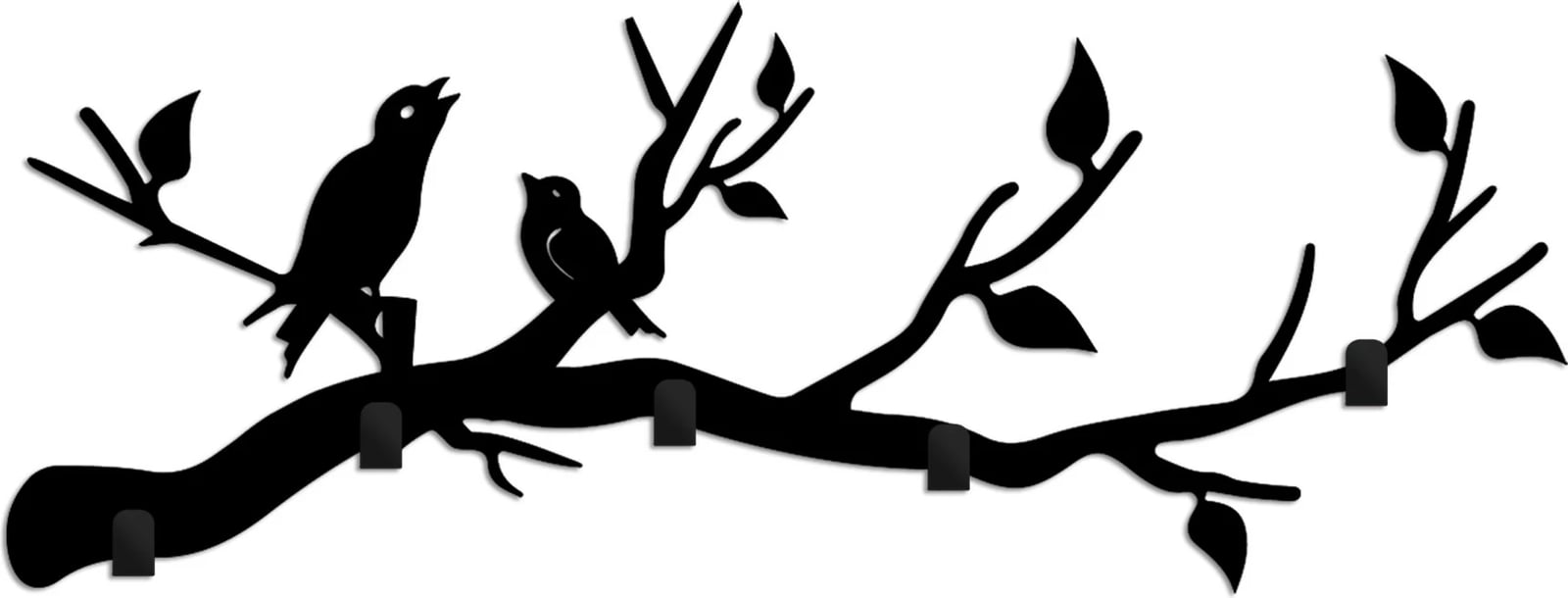 Varëse muri metalike Wallity, zogj të arratisur, ngjyrë e zezë