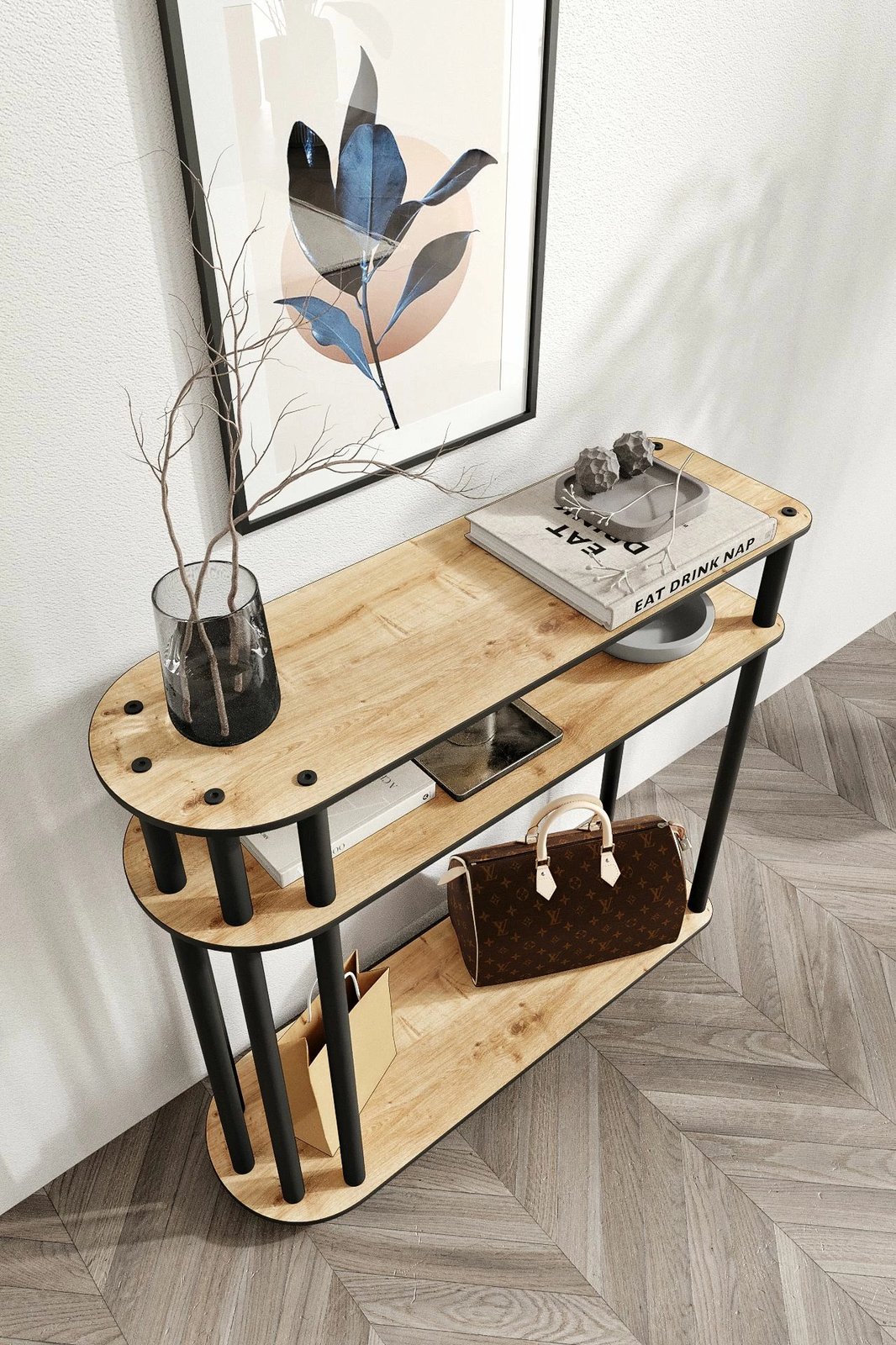 Komodë Skye Decor, ngjyrë lisi, Caprio