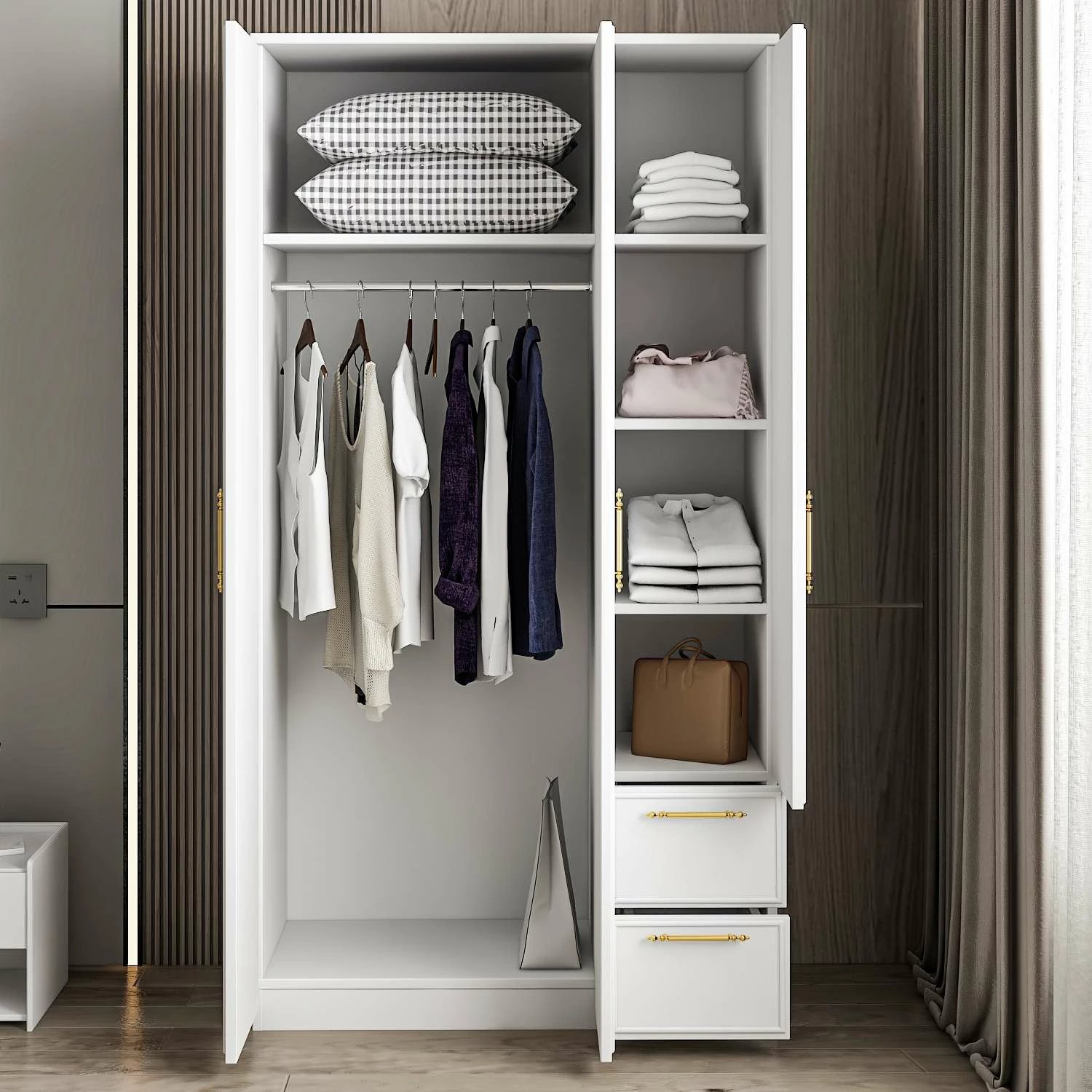 Dollap Skye Decor, ngjyrë e bardhë, Vespera